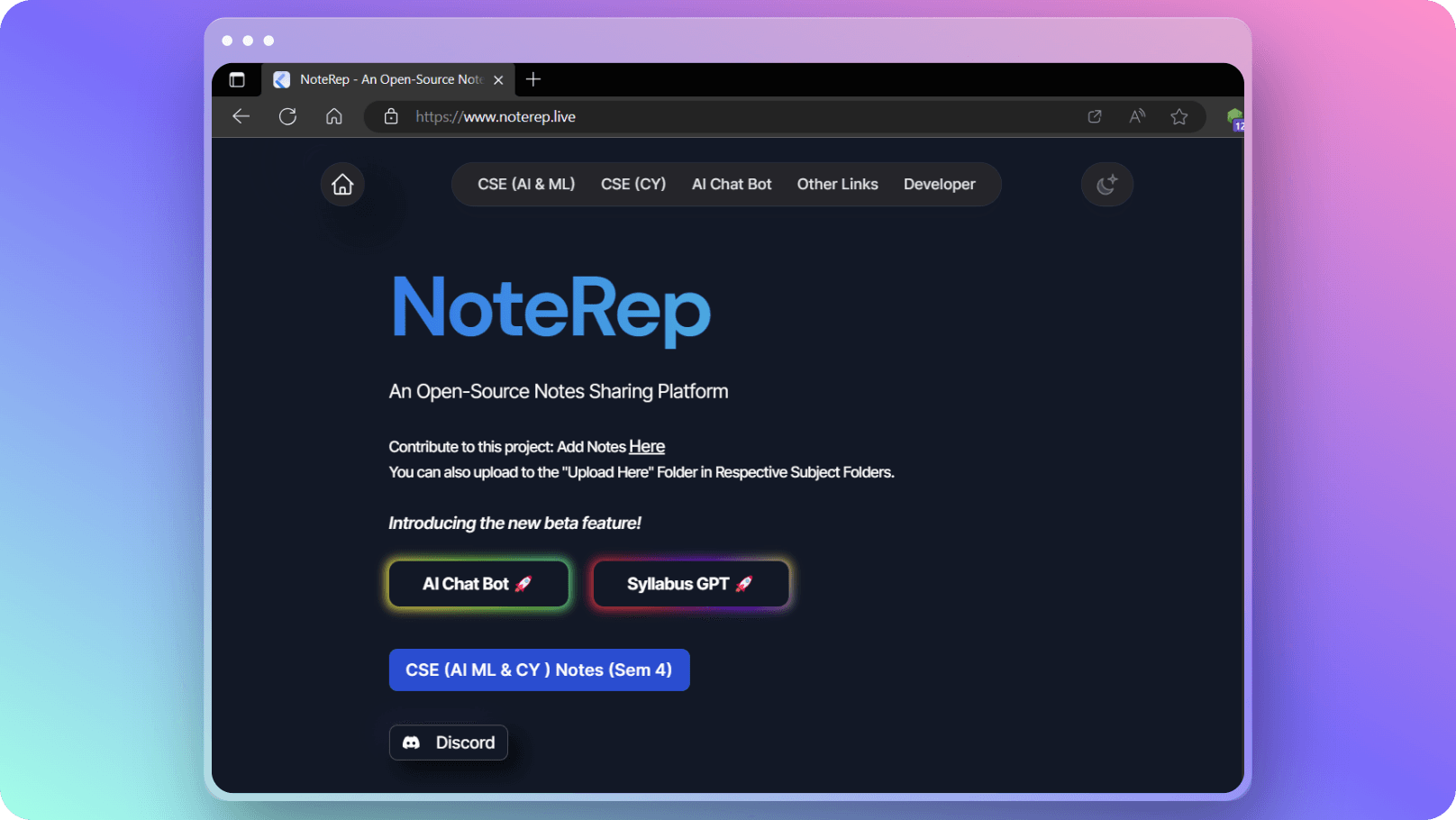How I built the "NoteRep" - The organized way to access college Notes